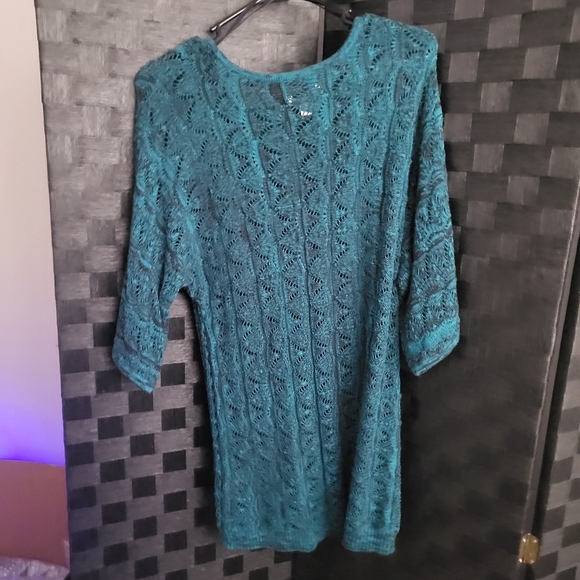 Kim Rogers Teal & Black Sweater (XL) - AE0405 - Picture 2 of 3